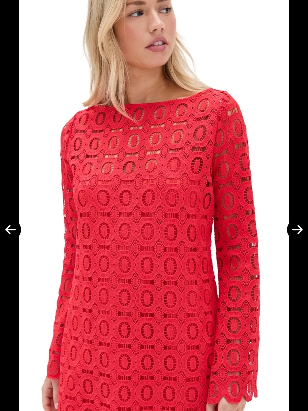 The Eliza Mini Dress - Poppy Lace - Poppy Lace / XS - Picture 3 of 3